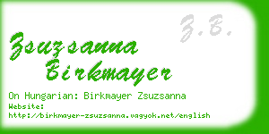 zsuzsanna birkmayer business card